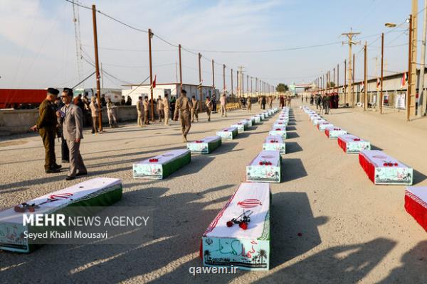 پیکر 44 شهید تازه تفحص شده از شلمچه وارد کشور شد