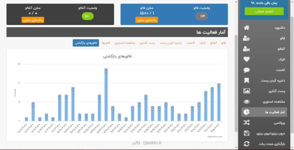 افزایش فالوور اینستاگرام با استفاده از ربات