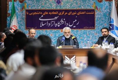 جلسه طهرانچی با تشكل های دانشجویی در روز 16 آذر